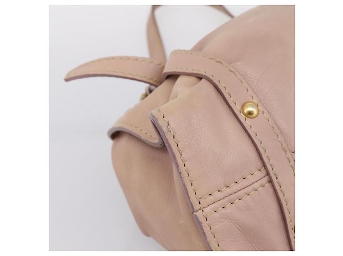 Borsa Tote Miu Miu Pelle Beige Oro Auth 196841V D'oro - vista 16