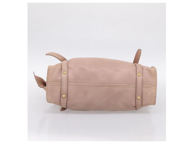 Borsa Tote Miu Miu Pelle Beige Oro Auth 196841V D'oro - vista 5