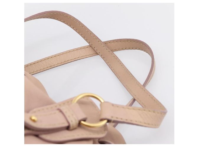 Borsa Tote Miu Miu Pelle Beige Oro Auth 196841V D'oro - vista 8