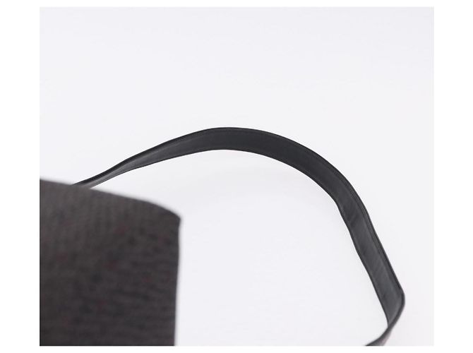 SAINT LAURENT Borsa a mano Vanity Canvas 2way Black Gold Auth ka5684 Nero D'oro - vista 10