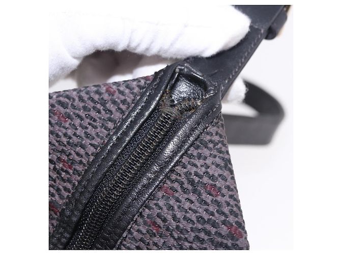 SAINT LAURENT Borsa a mano Vanity Canvas 2way Black Gold Auth ka5684 Nero D'oro - vista 19