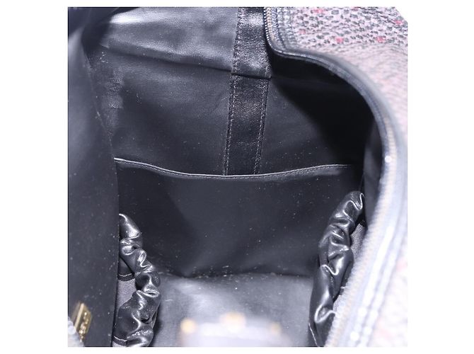 SAINT LAURENT Borsa a mano Vanity Canvas 2way Black Gold Auth ka5684 Nero D'oro - vista 23