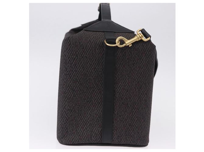 SAINT LAURENT Borsa a mano Vanity Canvas 2way Black Gold Auth ka5684 Nero D'oro - vista 5