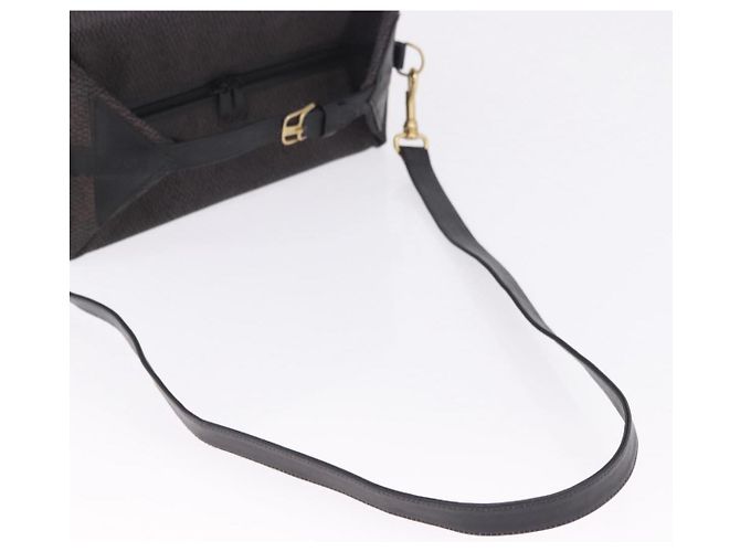 SAINT LAURENT Borsa a mano Vanity Canvas 2way Black Gold Auth ka5684 Nero D'oro - vista 9