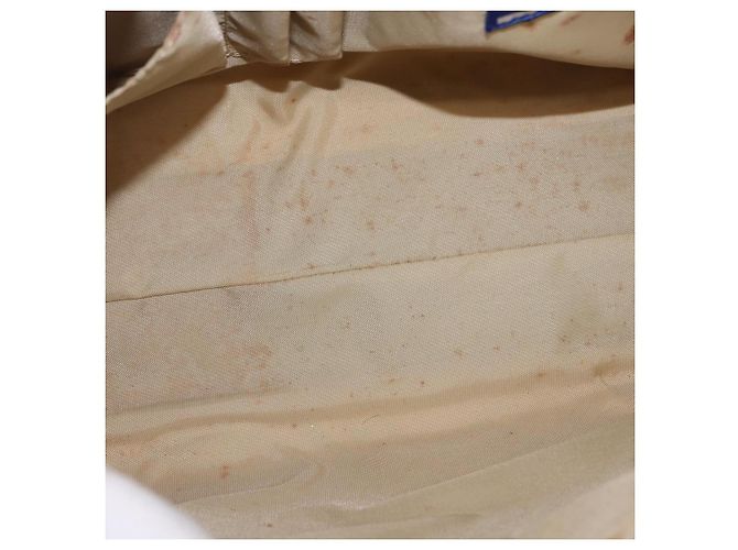 Borsa a mano BURBERRY Nova Check Blue Label in tela beige e argento Auth 195703 - vista 16