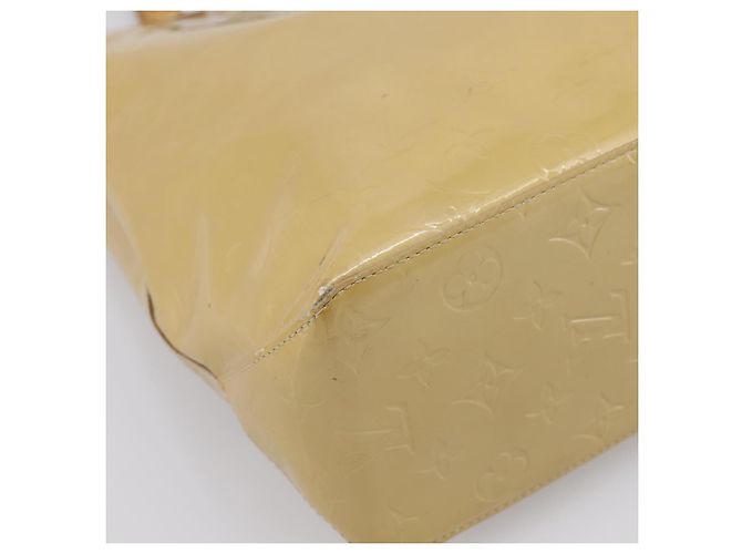 Borsa a mano LOUIS VUITTON Monogram Vernis Reade MM Beige M91141 LV Auth 195729 - vista 14
