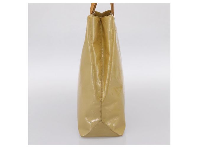 Borsa a mano LOUIS VUITTON Monogram Vernis Reade MM Beige M91141 LV Auth 195729 - vista 4