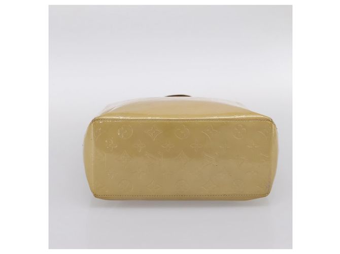 Borsa a mano LOUIS VUITTON Monogram Vernis Reade MM Beige M91141 LV Auth 195729 - vista 5