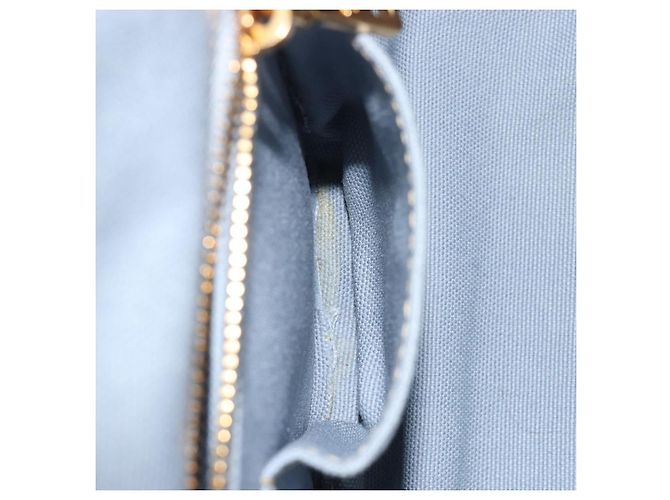 Borsa a Mano PRADA Canapa MM Canvas Azzurro Oro Auth 195671A D'oro Blu chiaro - vista 25
