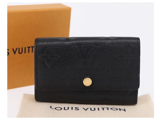 LOUIS VUITTON Monogram Empreinte Multicles 6 Key Case Black M64421 Auth 183514A Negro - vista 12