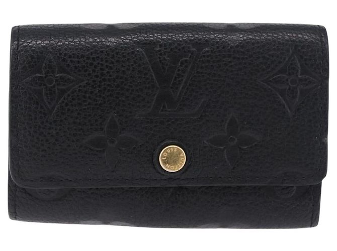 LOUIS VUITTON Monogram Empreinte Multicles 6 Key Case Black M64421 Auth 183514A Negro - vista 13