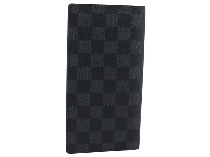 LOUIS VUITTON Damier Grafitte Portefeuille Braza Long Wallet N62665 Auth 194331A Damier ebene - vista 2