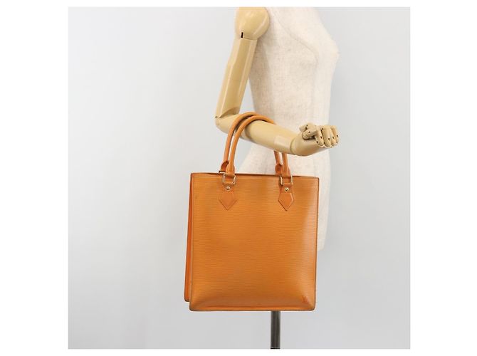 LOUIS VUITTON Epi Sac Plat PM Hand Bag Mandarin M5274H LV Auth BA14186 Grigio - vista 22
