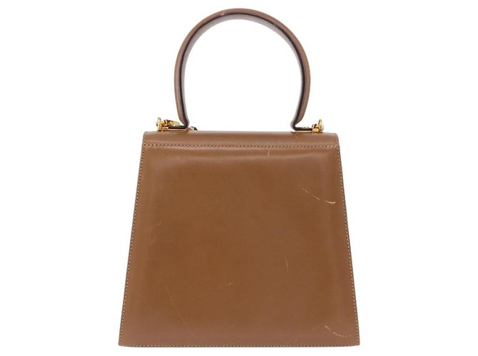 Borsa Salvatore Ferragamo Gancini in pelle 2way Marrone Oro Auth 196812 D'oro - vista 4