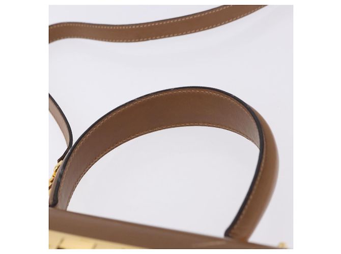 Borsa Salvatore Ferragamo Gancini in pelle 2way Marrone Oro Auth 196812 D'oro - vista 9