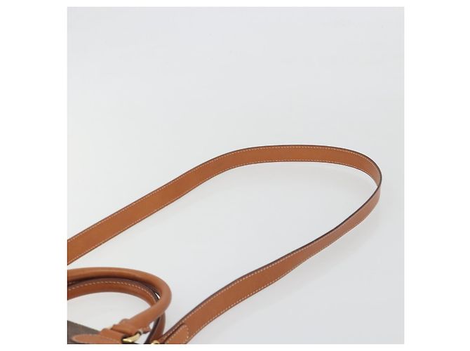 Céline Borsa a mano CELINE Macadam PVC Pelle 2way Marrone Tono Oro Auth 194929V - vista 10