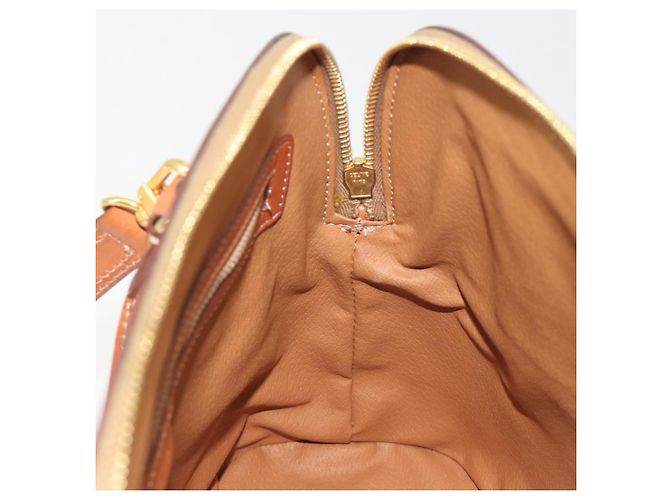 Céline Borsa a mano CELINE Macadam PVC Pelle 2way Marrone Tono Oro Auth 194929V - vista 20