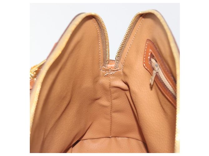 Céline Borsa a mano CELINE Macadam PVC Pelle 2way Marrone Tono Oro Auth 194929V - vista 21