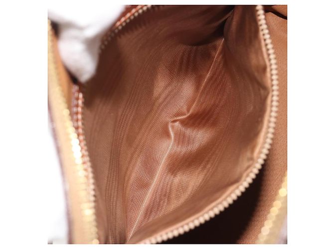 Céline Borsa a mano CELINE Macadam PVC Pelle 2way Marrone Tono Oro Auth 194929V - vista 23