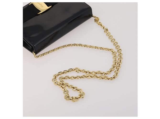 Borsa a tracolla Salvatore Ferragamo Vala in pelle Set da 2 Nero Auth 190004 - vista 13