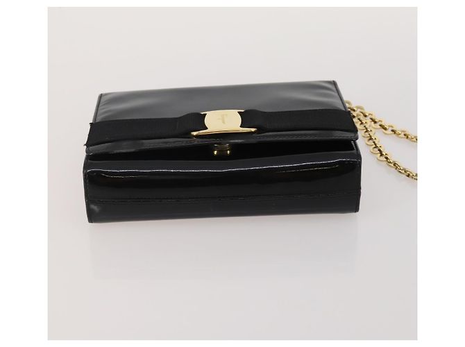 Borsa a tracolla Salvatore Ferragamo Vala in pelle Set da 2 Nero Auth 190004 - vista 15