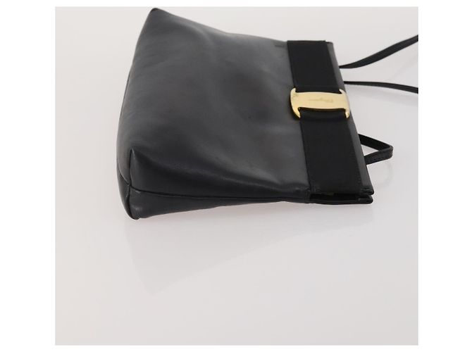 Borsa a tracolla Salvatore Ferragamo Vala in pelle Set da 2 Nero Auth 190004 - vista 4