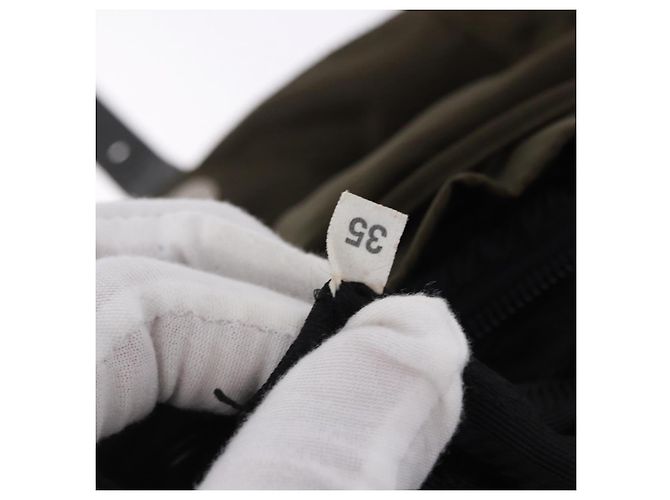 Mochila PRADA Nylon Khaki Silver Auth 194873A Plata Caqui - vista 11