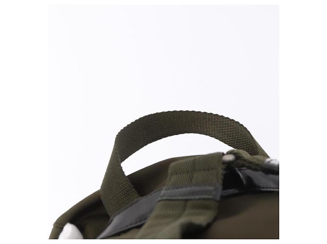 Mochila PRADA Nylon Khaki Silver Auth 194873A Plata Caqui - vista 16