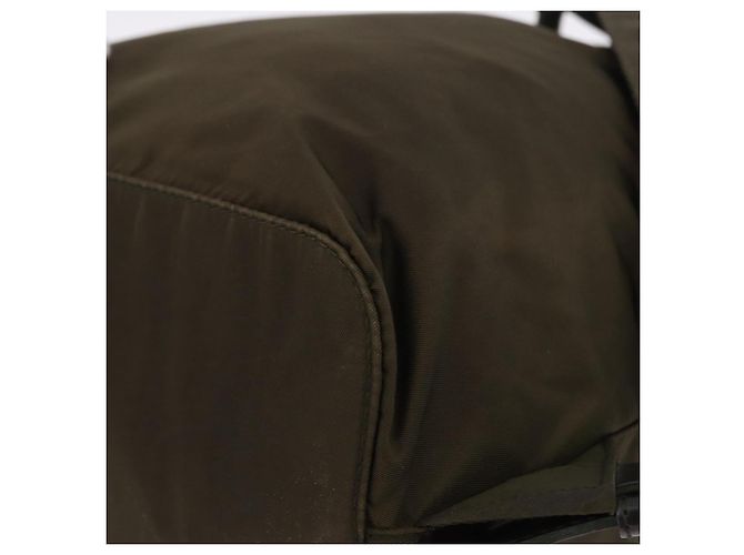 Mochila PRADA Nylon Khaki Silver Auth 194873A Plata Caqui - vista 21