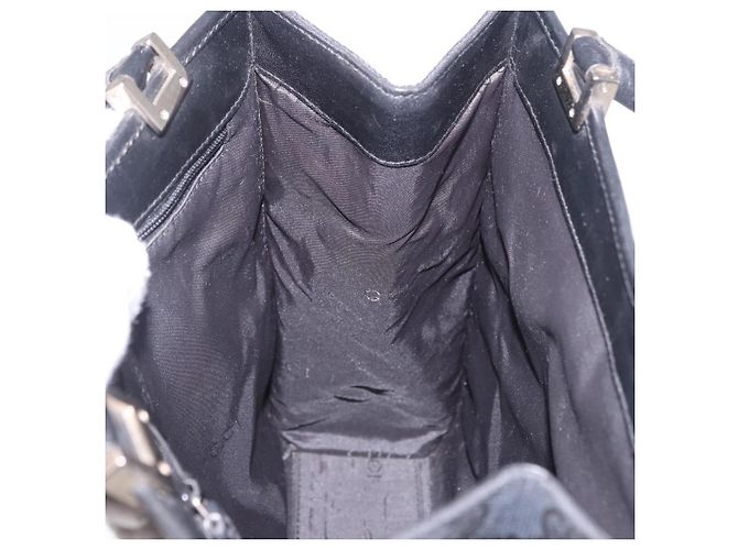 Borsa GUCCI GG Canvas Jackie Nero Oro 002 1065 Auth 180760 D'oro - vista 17