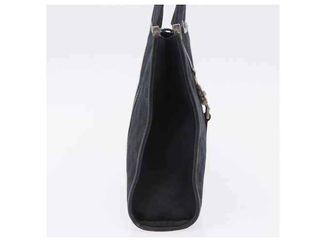 Borsa GUCCI GG Canvas Jackie Nero Oro 002 1065 Auth 180760 D'oro - vista 5