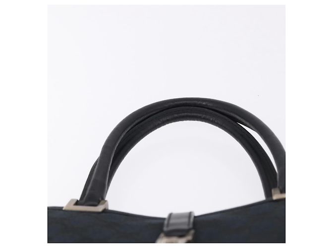 Borsa GUCCI GG Canvas Jackie Nero Oro 002 1065 Auth 180760 D'oro - vista 8