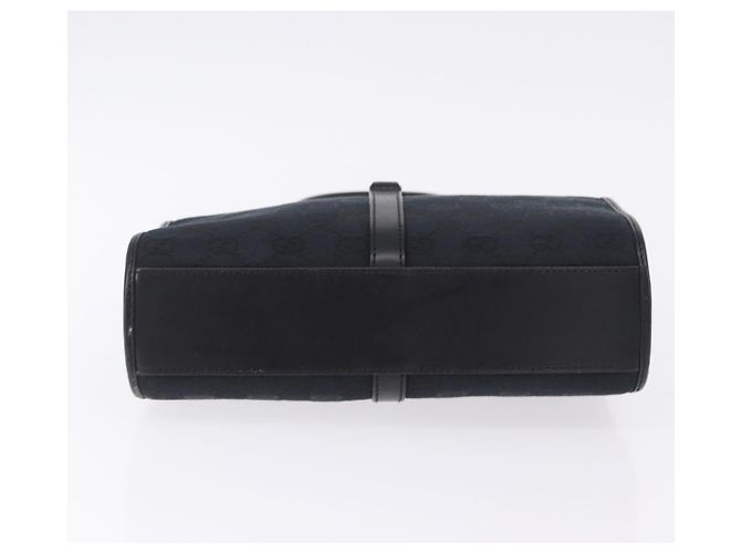 Borsa GUCCI GG Canvas Jackie Nero Oro 002 1065 Auth 180760 D'oro - vista 9