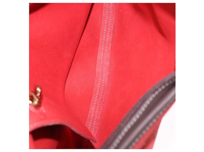 Borsa a tracolla LOEWE Camoscio Rosso Oro Auth 195667V D'oro - vista 11