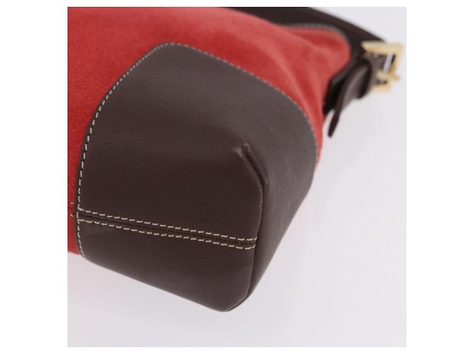 Borsa a tracolla LOEWE Camoscio Rosso Oro Auth 195667V D'oro - vista 14