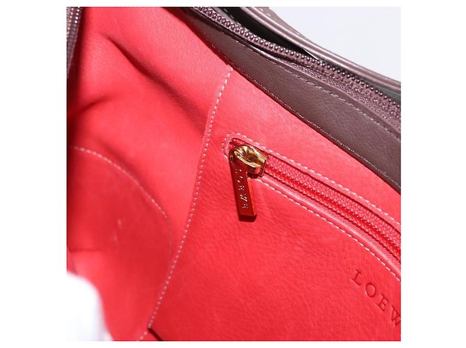 Borsa a tracolla LOEWE Camoscio Rosso Oro Auth 195667V D'oro - vista 20