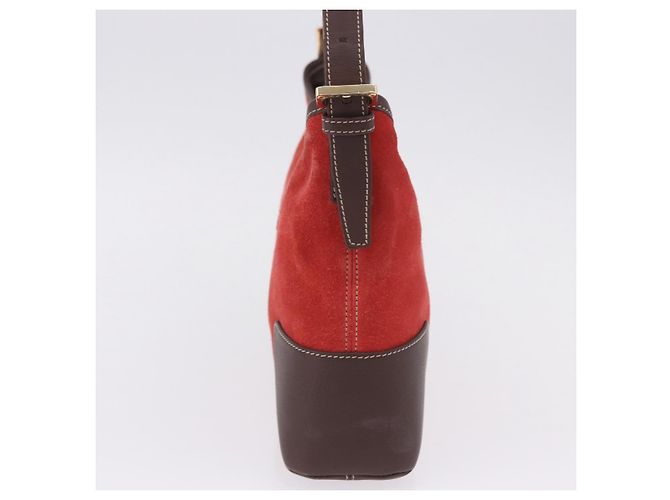 Borsa a tracolla LOEWE Camoscio Rosso Oro Auth 195667V D'oro - vista 3