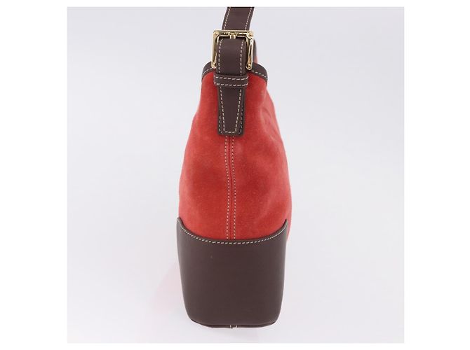 Borsa a tracolla LOEWE Camoscio Rosso Oro Auth 195667V D'oro - vista 4