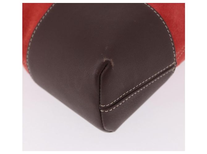 Borsa a tracolla LOEWE Camoscio Rosso Oro Auth 195667V D'oro - vista 9