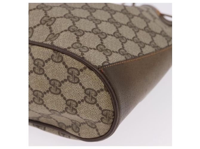 Bolso GUCCI GG Supreme Web Sherry Line PVC Beige Gold 41 02 034 Auth 195583 Dorado - vista 11