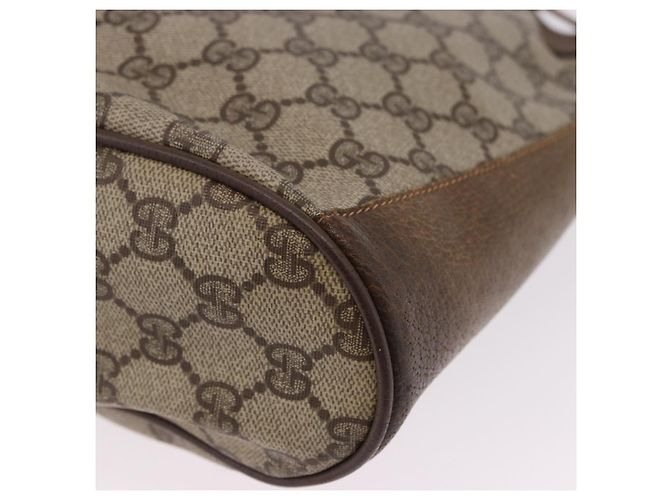 Bolso GUCCI GG Supreme Web Sherry Line PVC Beige Gold 41 02 034 Auth 195583 Dorado - vista 13
