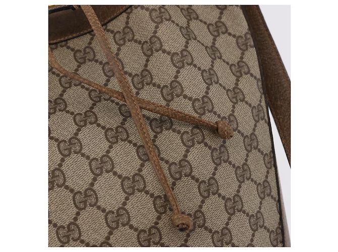 Bolso GUCCI GG Supreme Web Sherry Line PVC Beige Gold 41 02 034 Auth 195583 Dorado - vista 15