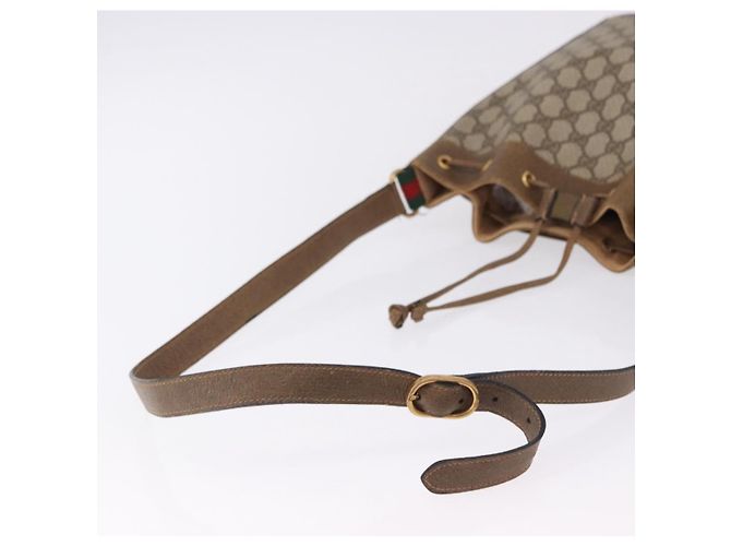 Bolso GUCCI GG Supreme Web Sherry Line PVC Beige Gold 41 02 034 Auth 195583 Dorado - vista 7