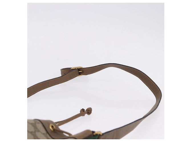 Bolso GUCCI GG Supreme Web Sherry Line PVC Beige Gold 41 02 034 Auth 195583 Dorado - vista 8