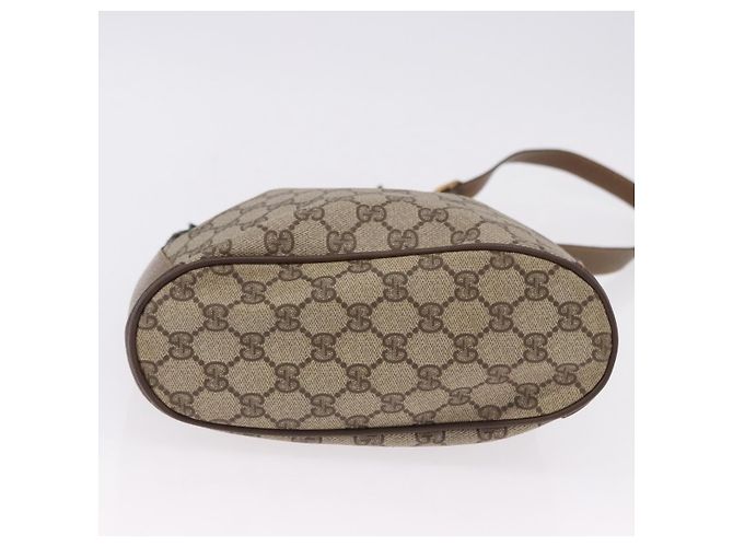 Bolso GUCCI GG Supreme Web Sherry Line PVC Beige Gold 41 02 034 Auth 195583 Dorado - vista 9