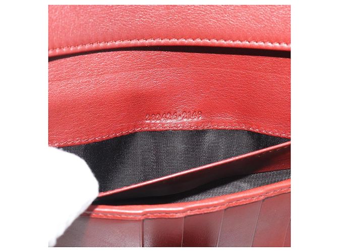 Cartera larga GUCCI GG Canvas Guccissima Roja 282426 Auth 196044A - vista 21