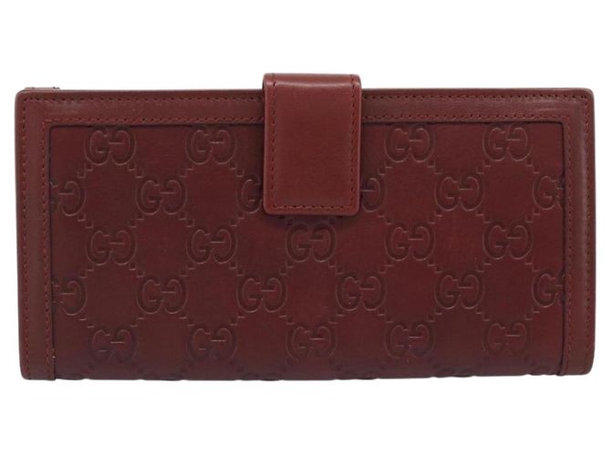 Cartera larga GUCCI GG Canvas Guccissima Roja 282426 Auth 196044A - vista 3