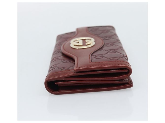 Cartera larga GUCCI GG Canvas Guccissima Roja 282426 Auth 196044A - vista 5