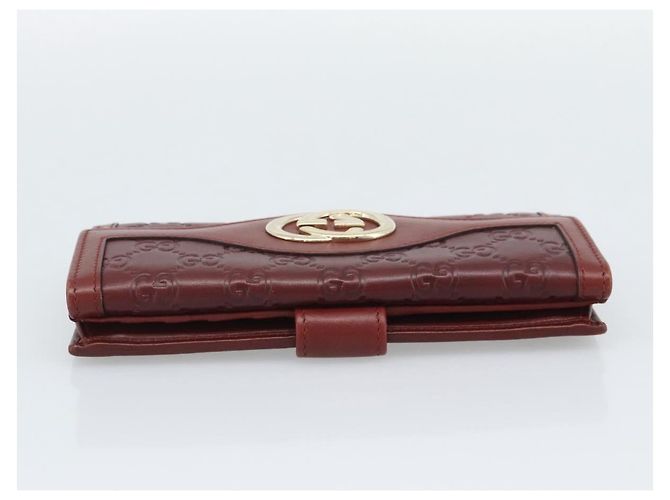 Cartera larga GUCCI GG Canvas Guccissima Roja 282426 Auth 196044A - vista 6