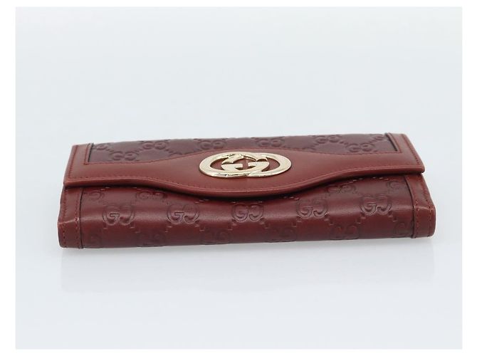 Cartera larga GUCCI GG Canvas Guccissima Roja 282426 Auth 196044A - vista 7